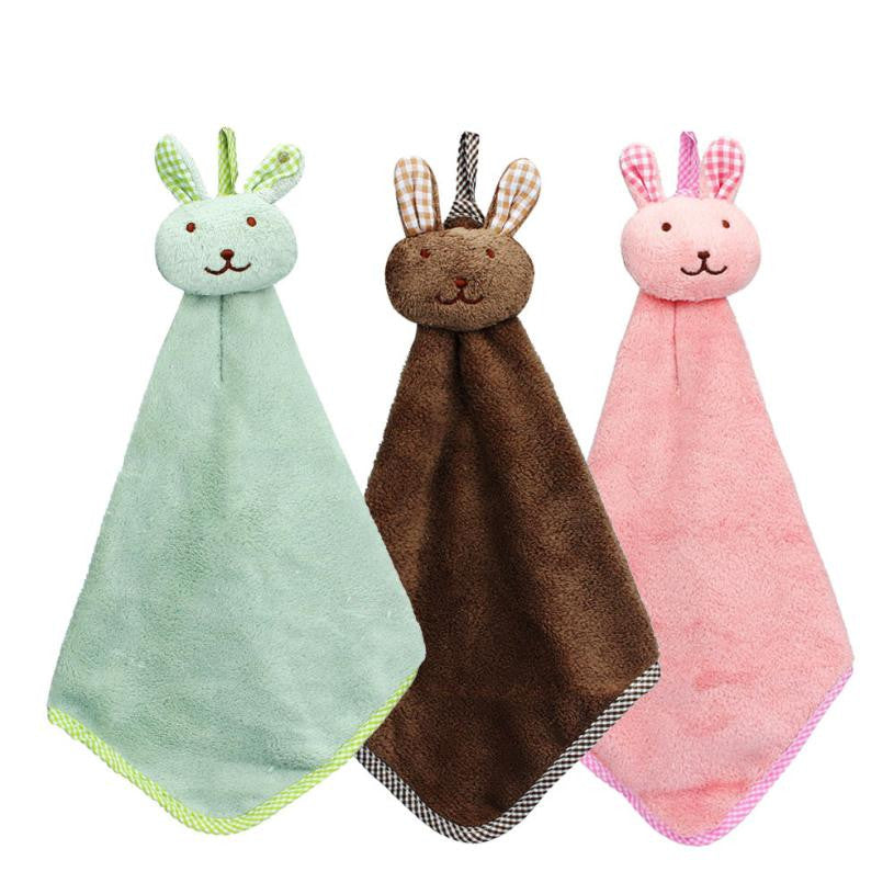 Kitchen Hanging Hand Towel with Animal Head Kid Friendly